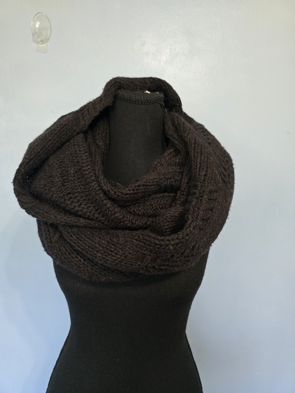 Allsaints Spitalfields Black Knit Infinity Scarf